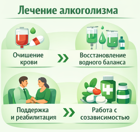 лечение алкоголизма в Сергиевом Посаде этапы